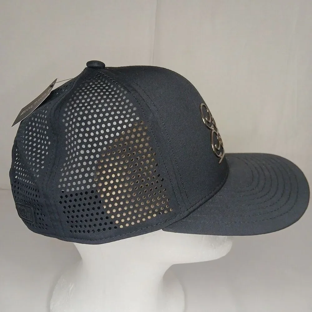 Good Good Golf Hat Cap Snap Back Black Logo Outdoor Golfer Performance NWT - Picture 3 of 7